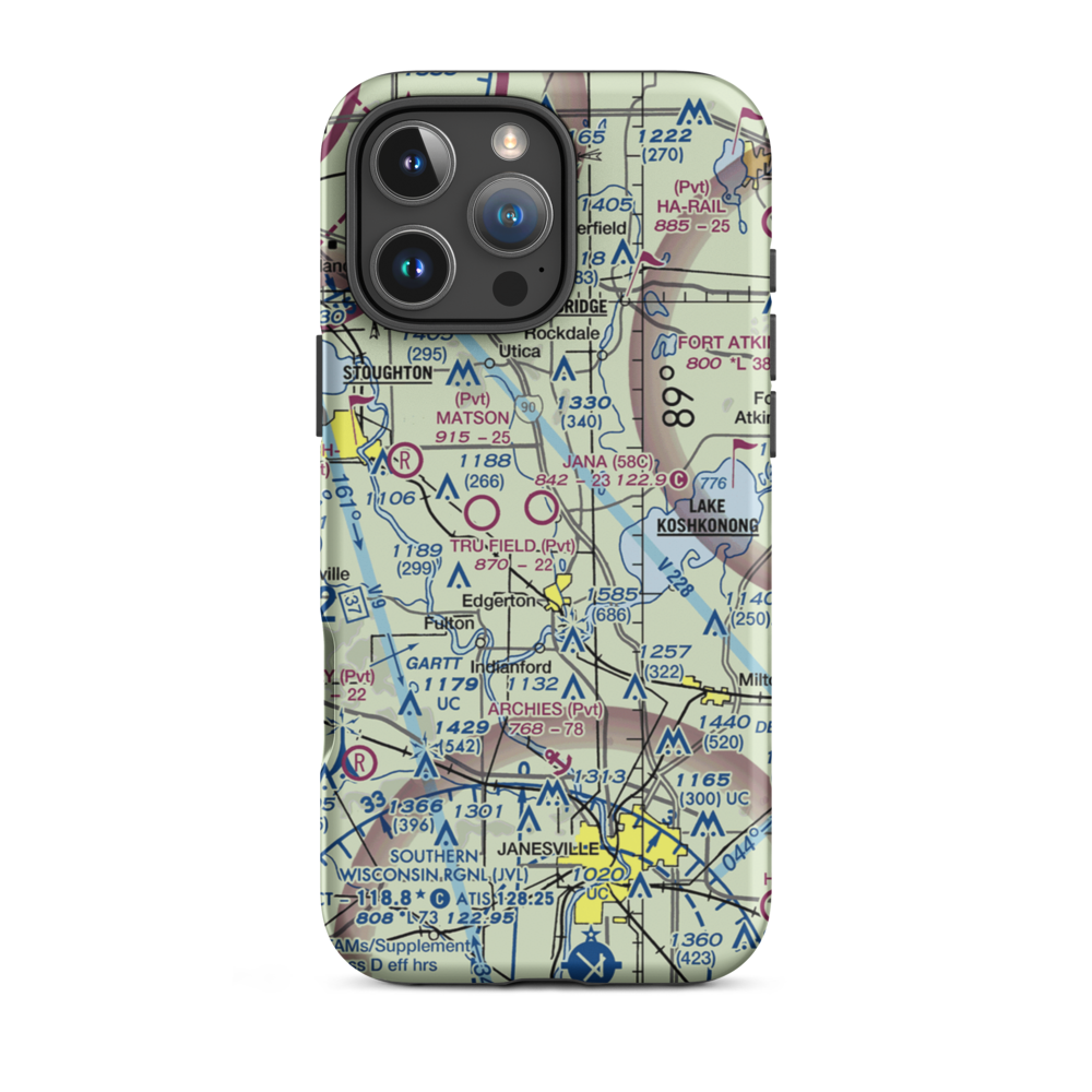 Jana Airport (58C) VFR Sectional  Tough iPhone Case iPhone 16 Pro Max model shown