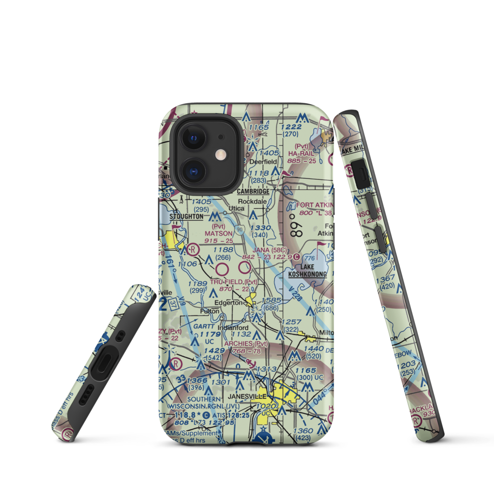 Jana Airport (58C) VFR Sectional  Tough iPhone Case iPhone 12 mini model shown