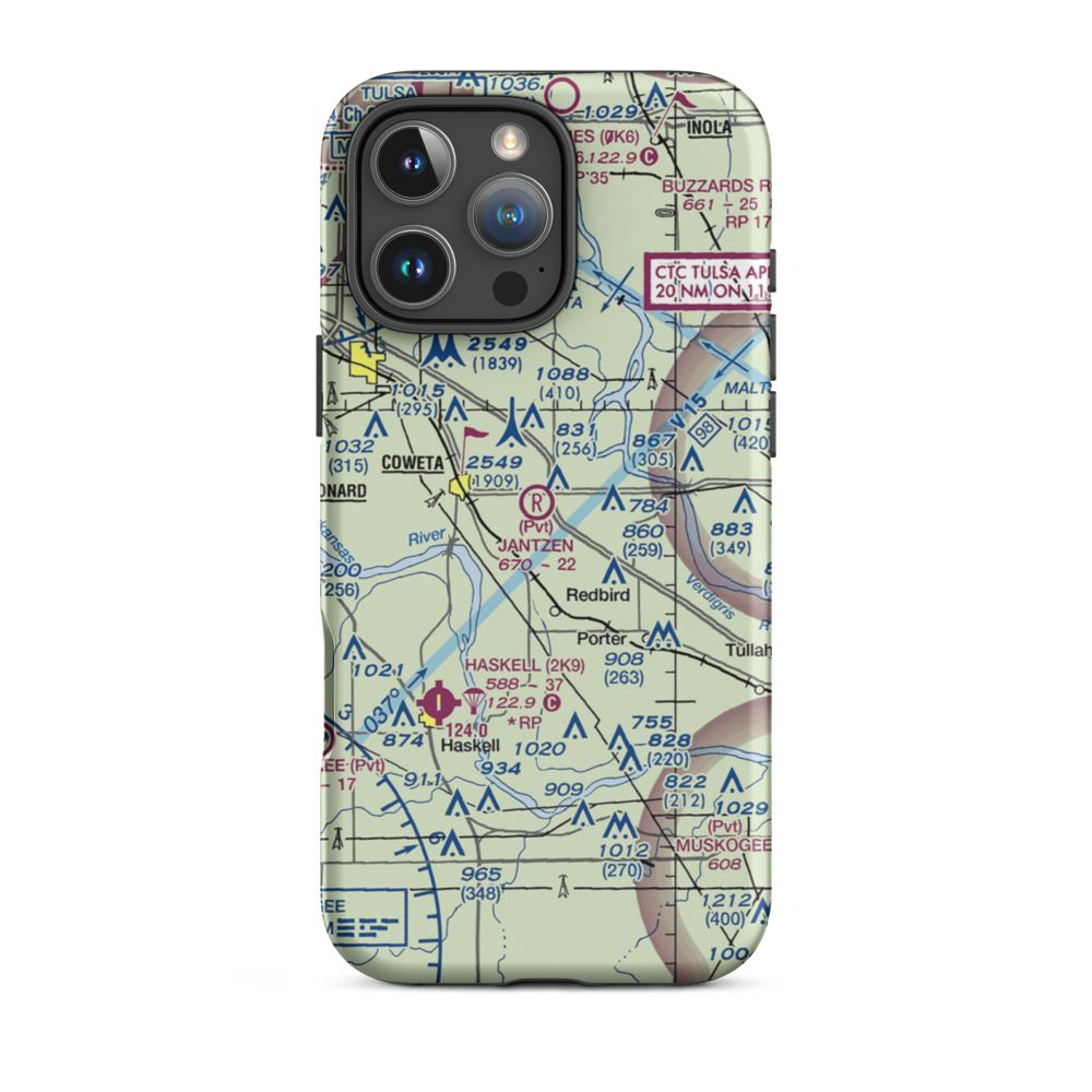 Jantzen Airport (93OK) VFR Sectional  Tough iPhone Case iPhone 16 Pro Max model shown