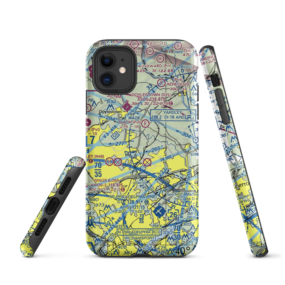 Jarrett Airport (5PN7) VFR Sectional  Tough iPhone Case iPhone 11 model shown