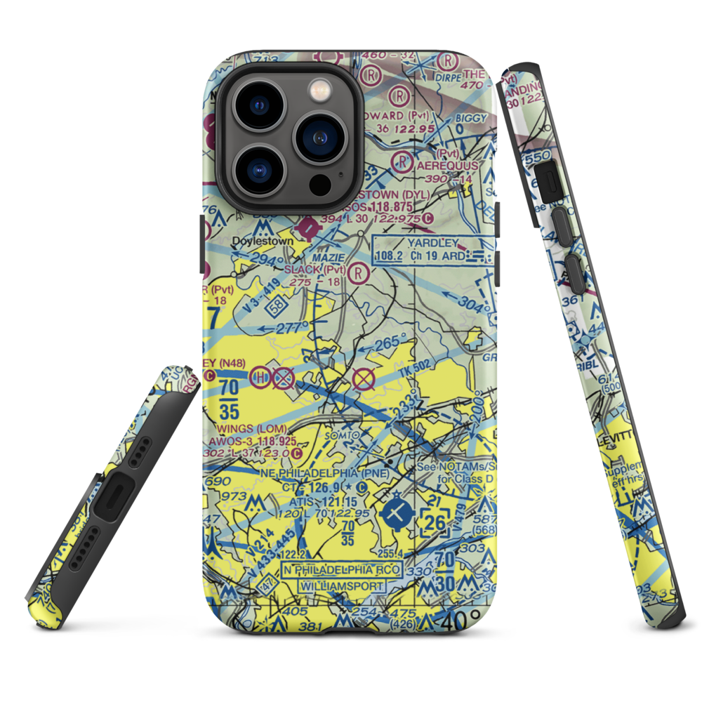Jarrett Airport (5PN7) VFR Sectional  Tough iPhone Case iPhone 13 Pro Max model shown