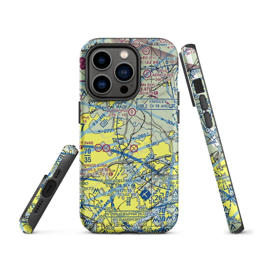 Jarrett Airport (5PN7) VFR Sectional  Tough iPhone Case iPhone 14 Pro model shown