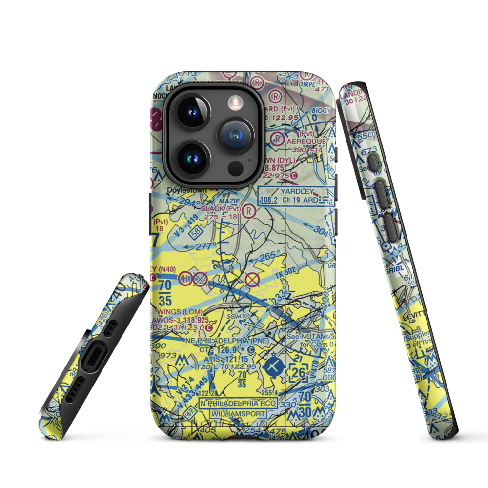 Jarrett Airport (5PN7) VFR Sectional  Tough iPhone Case iPhone 15 Pro model shown