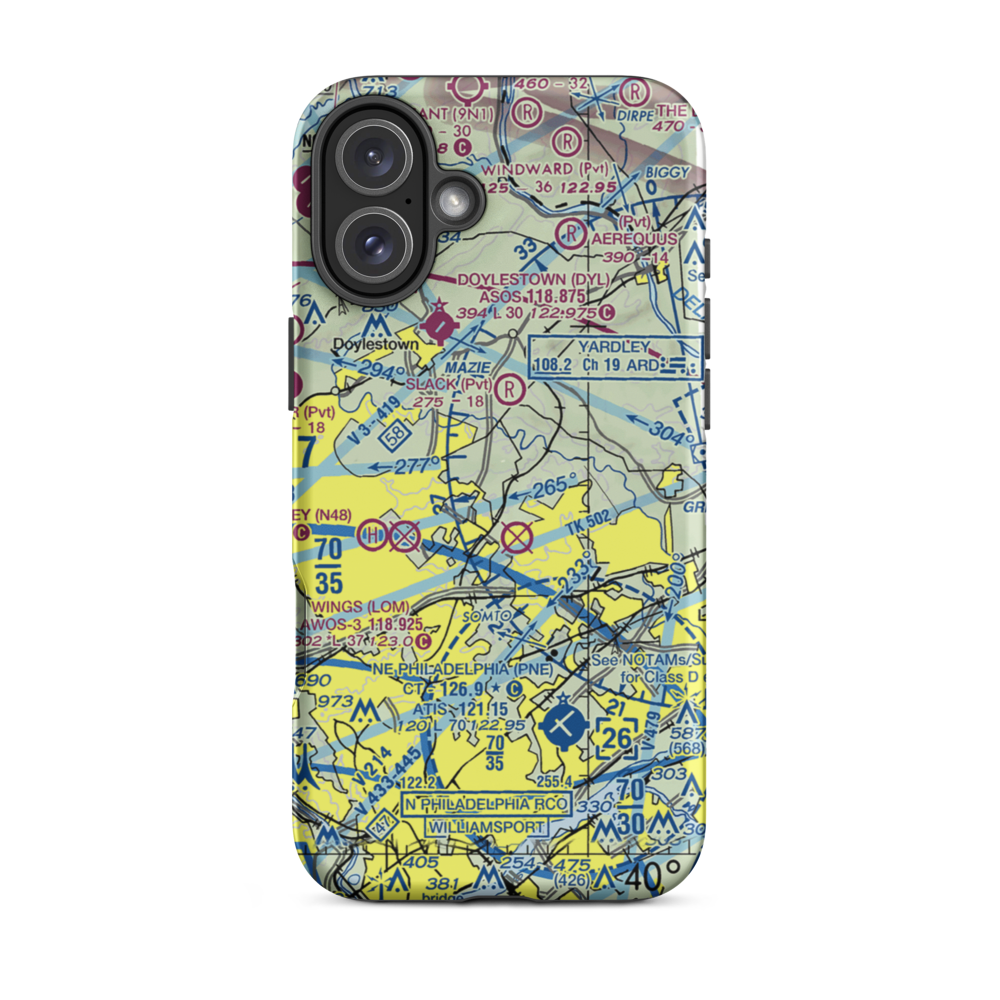 Jarrett Airport (5PN7) VFR Sectional  Tough iPhone Case iPhone 16 Plus model shown