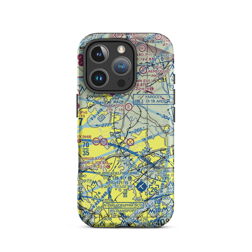 Jarrett Airport (5PN7) VFR Sectional  Tough iPhone Case iPhone 16 Pro model shown