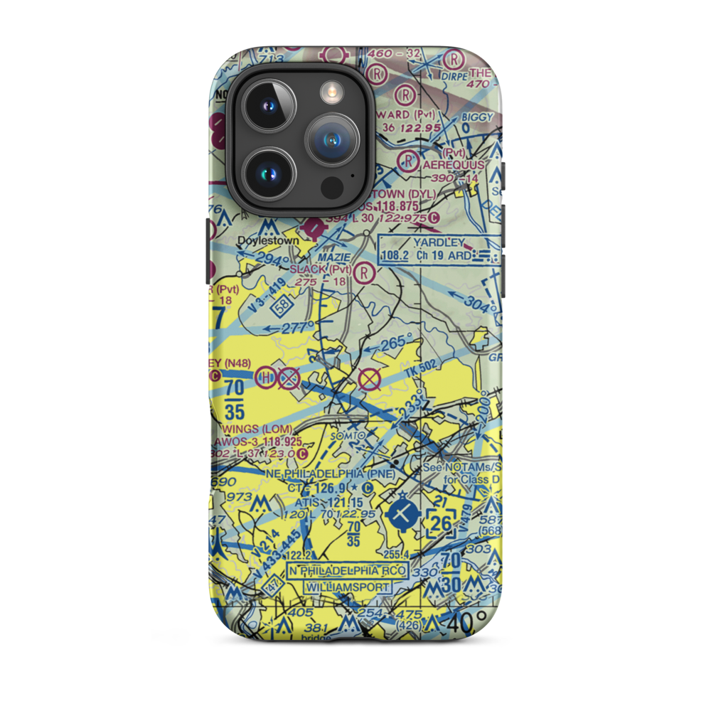 Jarrett Airport (5PN7) VFR Sectional  Tough iPhone Case iPhone 16 Pro Max model shown
