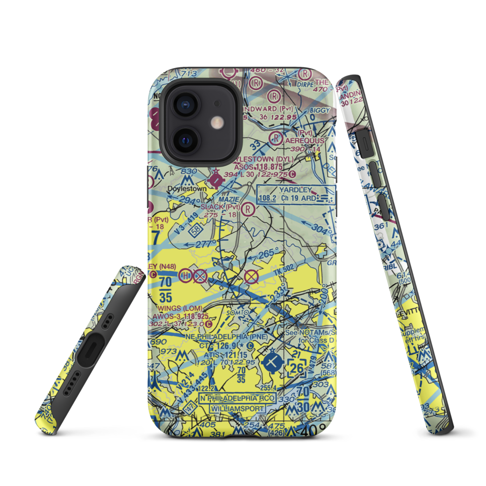 Jarrett Airport (5PN7) VFR Sectional  Tough iPhone Case iPhone 12 model shown
