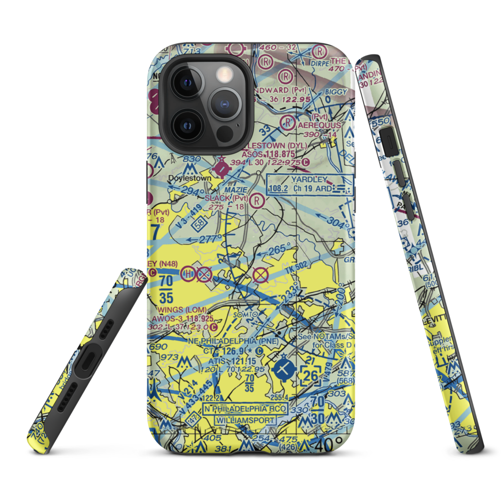Jarrett Airport (5PN7) VFR Sectional  Tough iPhone Case iPhone 12 Pro Max model shown