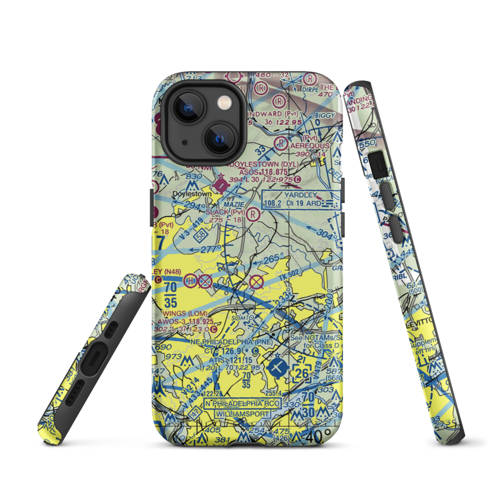 Jarrett Airport (5PN7) VFR Sectional  Tough iPhone Case iPhone 13 model shown