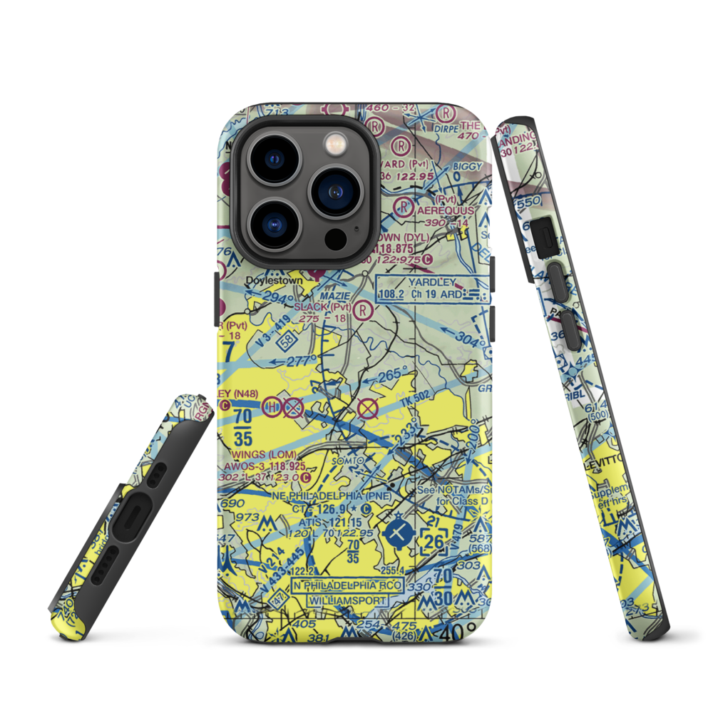 Jarrett Airport (5PN7) VFR Sectional  Tough iPhone Case iPhone 13 Pro model shown