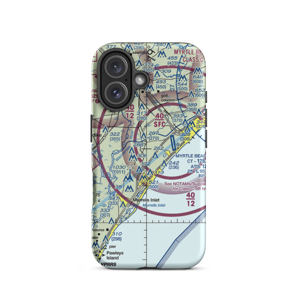 Javika Airport (SC28) VFR Sectional  Tough iPhone Case iPhone 16 model shown