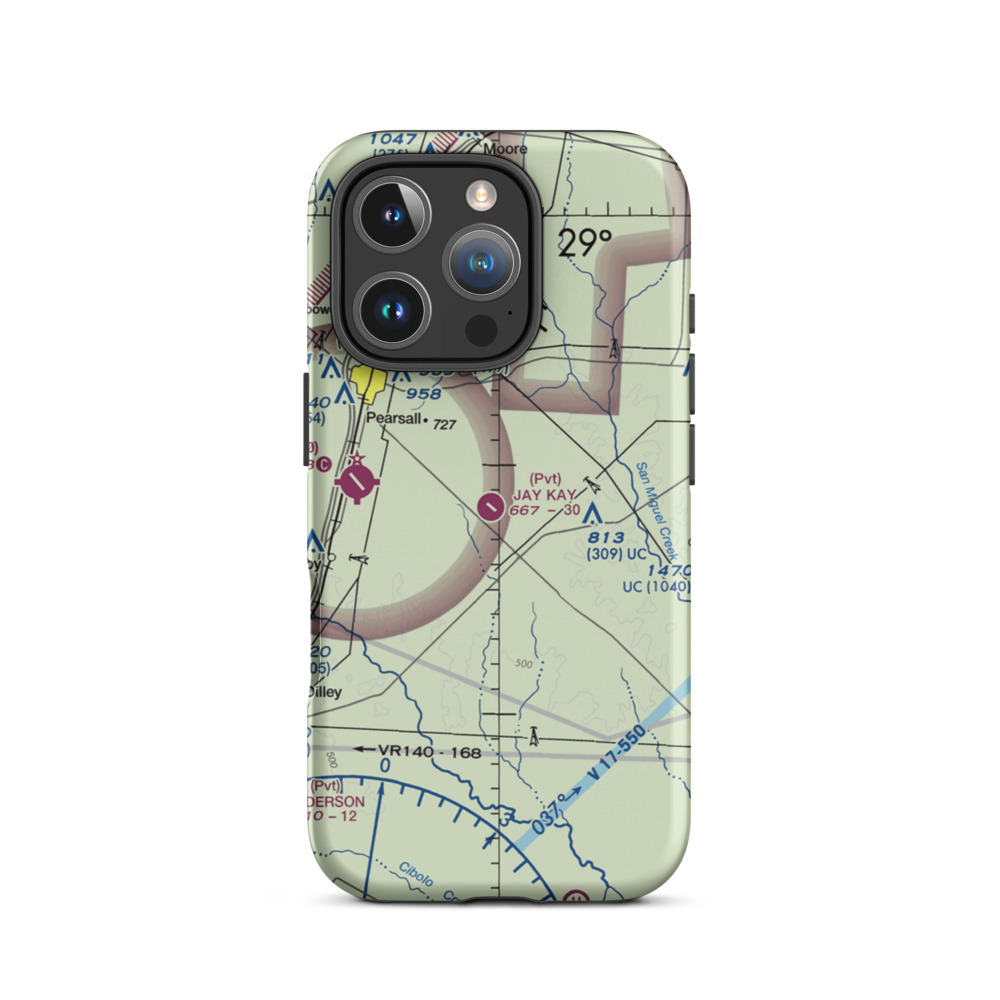 Jay Kay Ranch Airport (XS40) VFR Sectional  Tough iPhone Case iPhone 16 Pro model shown