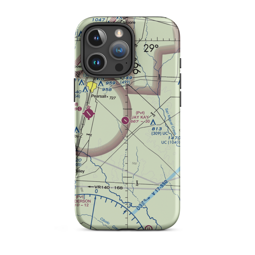 Jay Kay Ranch Airport (XS40) VFR Sectional  Tough iPhone Case iPhone 16 Pro Max model shown