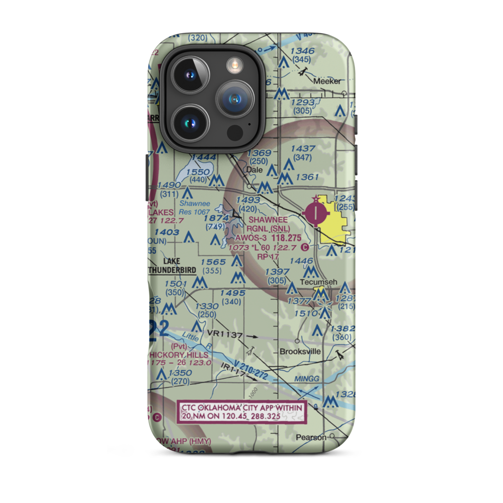Jazz Ranch Airport (3OK9) VFR Sectional  Tough iPhone Case iPhone 16 Pro Max model shown