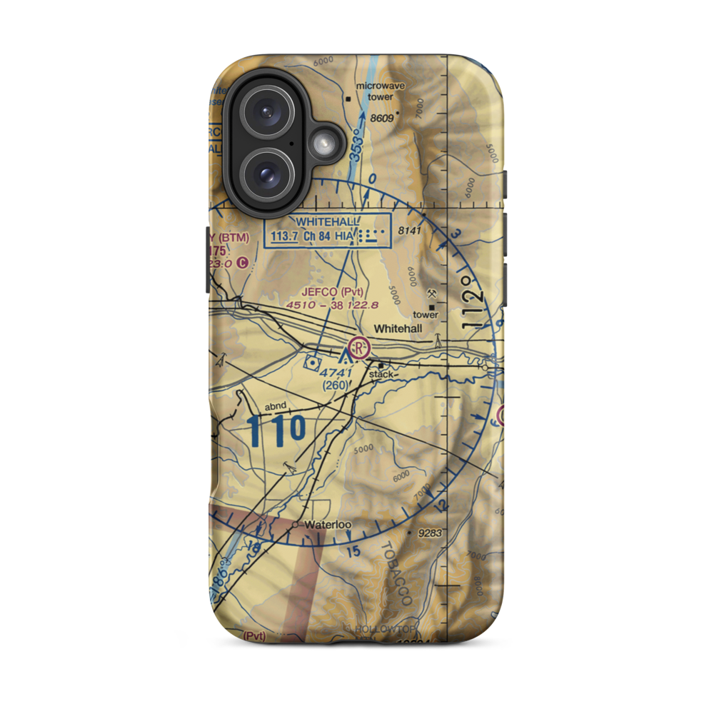 Jefco Skypark Airport (MT41) VFR Sectional  Tough iPhone Case iPhone 16 Plus model shown