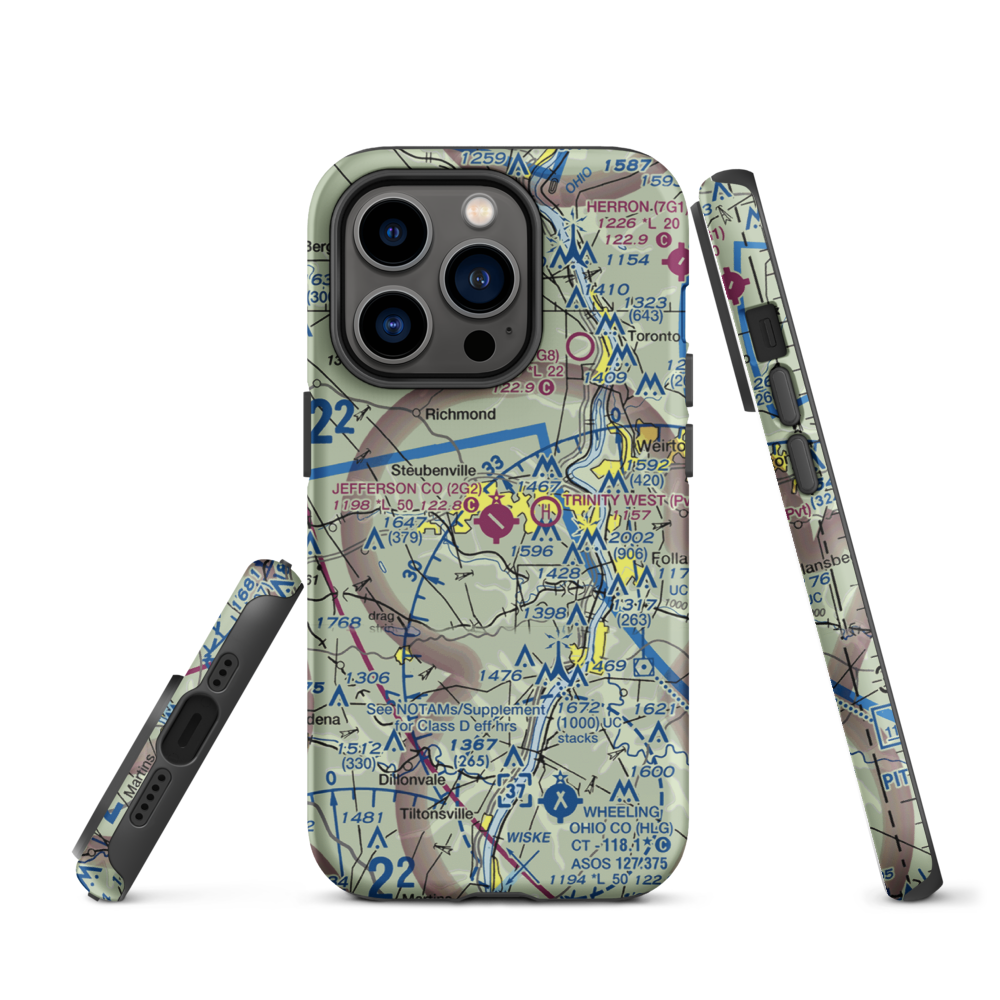 Jefferson County Airpark (2G2) VFR Sectional  Tough iPhone Case iPhone 14 Pro model shown