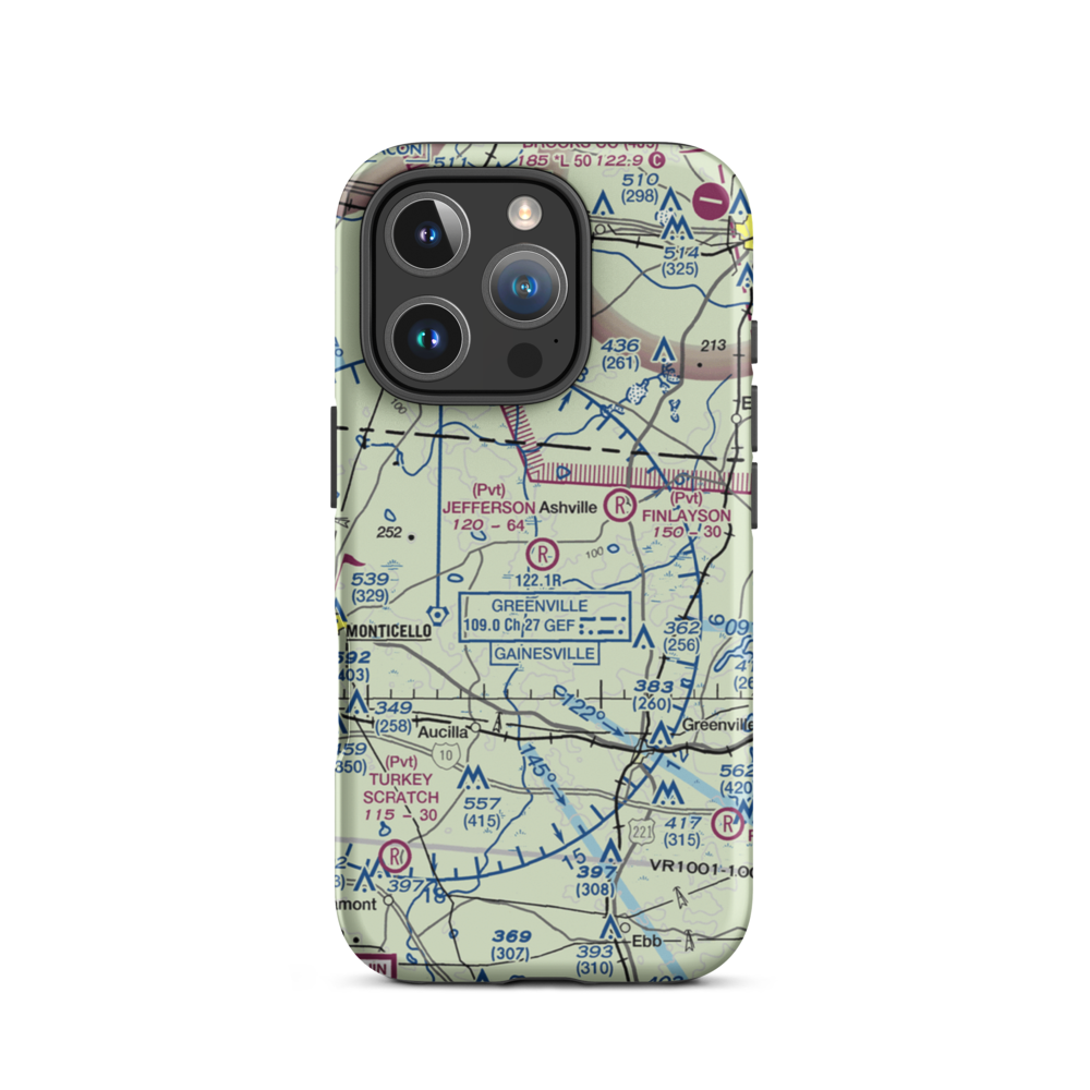 Jefferson Landings Airport (74FL) VFR Sectional  Tough iPhone Case iPhone 16 Pro model shown