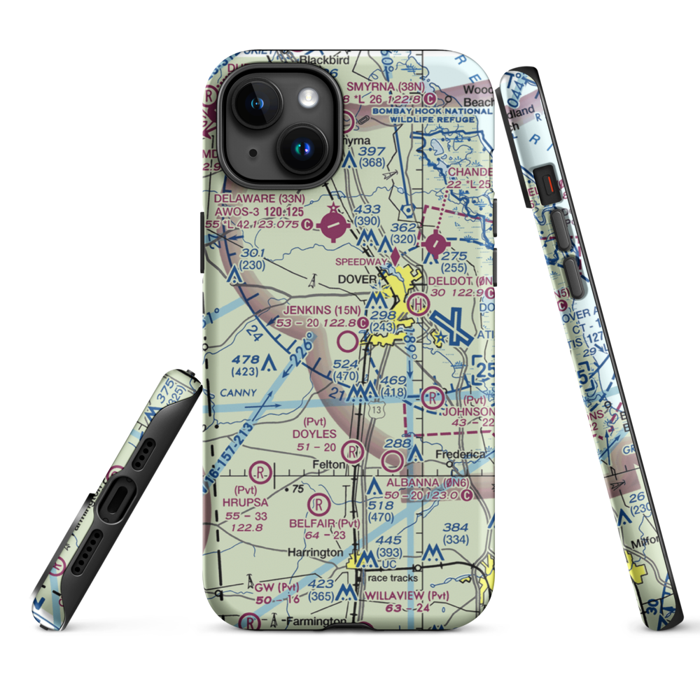 Jenkins Airport (15N) VFR Sectional  Tough iPhone Case iPhone 15 Plus model shown