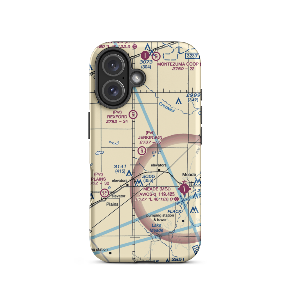 Jenkinson Airport (SN12) VFR Sectional  Tough iPhone Case iPhone 16 model shown