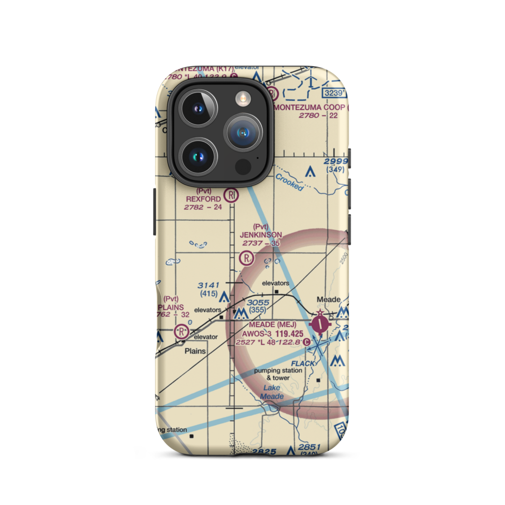 Jenkinson Airport (SN12) VFR Sectional  Tough iPhone Case iPhone 16 Pro model shown