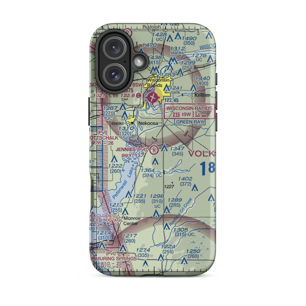 Jennie'S Field (WI13) VFR Sectional  Tough iPhone Case iPhone 16 Plus model shown