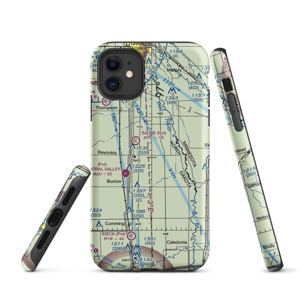 Jenson Airport (NA01) VFR Sectional  Tough iPhone Case iPhone 11 model shown