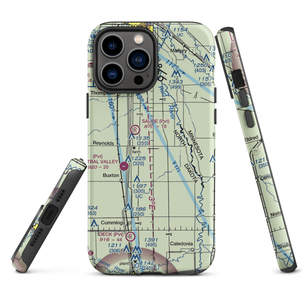 Jenson Airport (NA01) VFR Sectional  Tough iPhone Case iPhone 13 Pro Max model shown