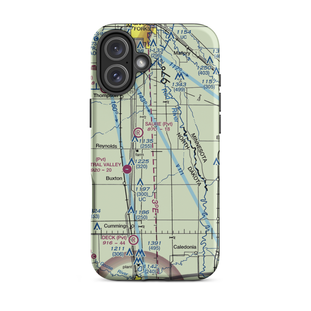 Jenson Airport (NA01) VFR Sectional  Tough iPhone Case iPhone 16 Plus model shown