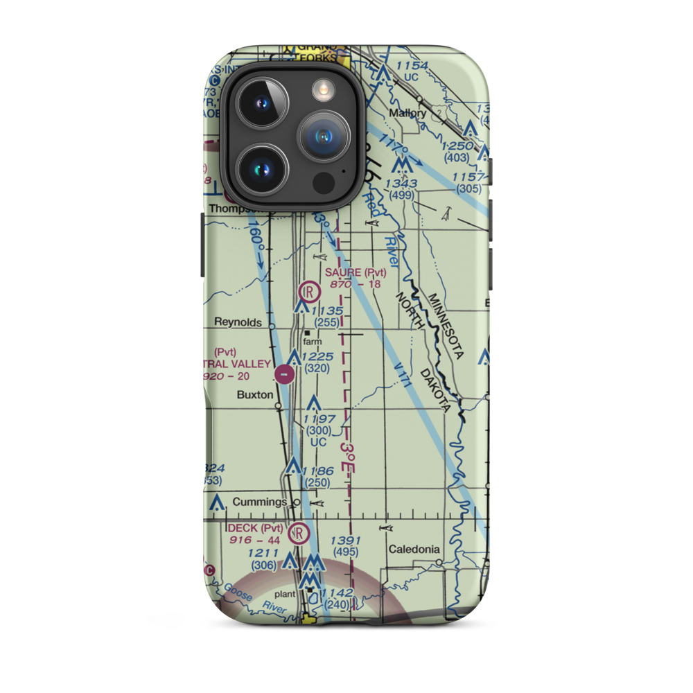Jenson Airport (NA01) VFR Sectional  Tough iPhone Case iPhone 16 Pro Max model shown