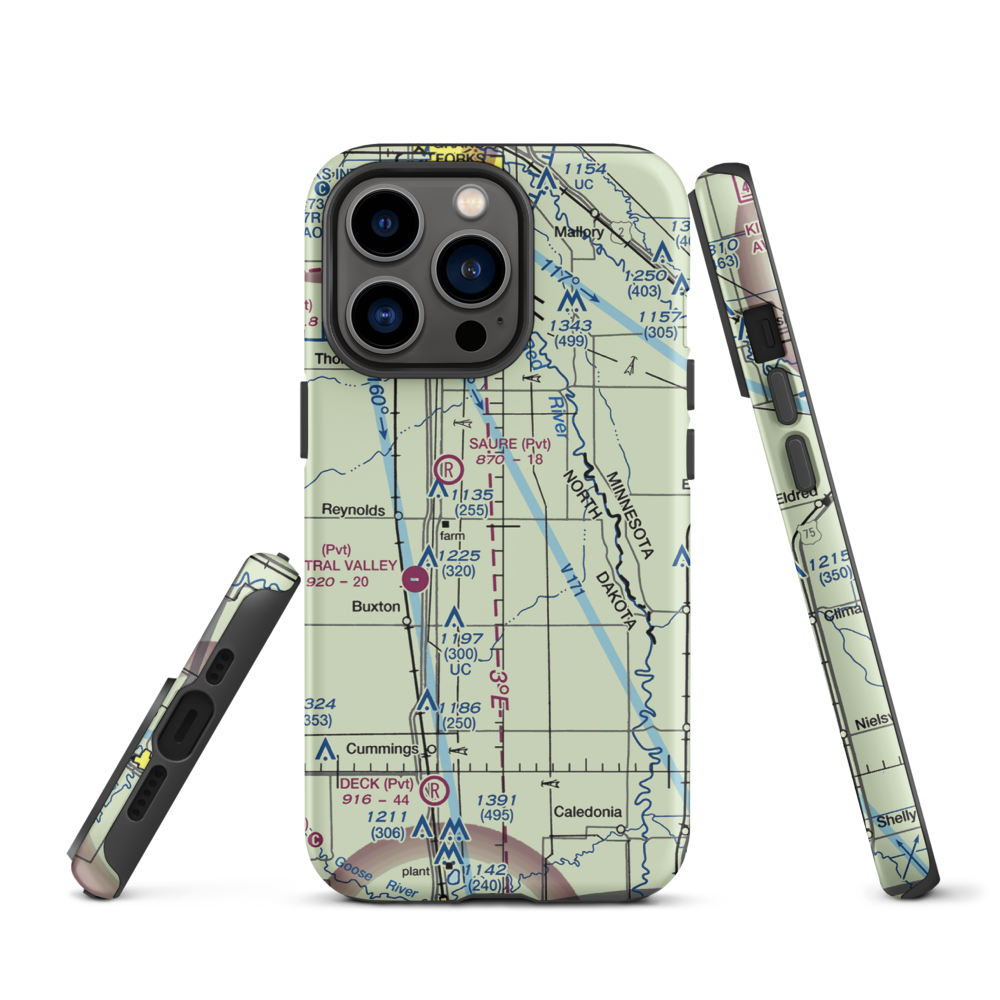 Jenson Airport (NA01) VFR Sectional  Tough iPhone Case iPhone 13 Pro model shown