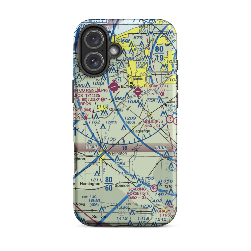 Jer-Mar Airpark (18OH) VFR Sectional  Tough iPhone Case iPhone 16 Plus model shown