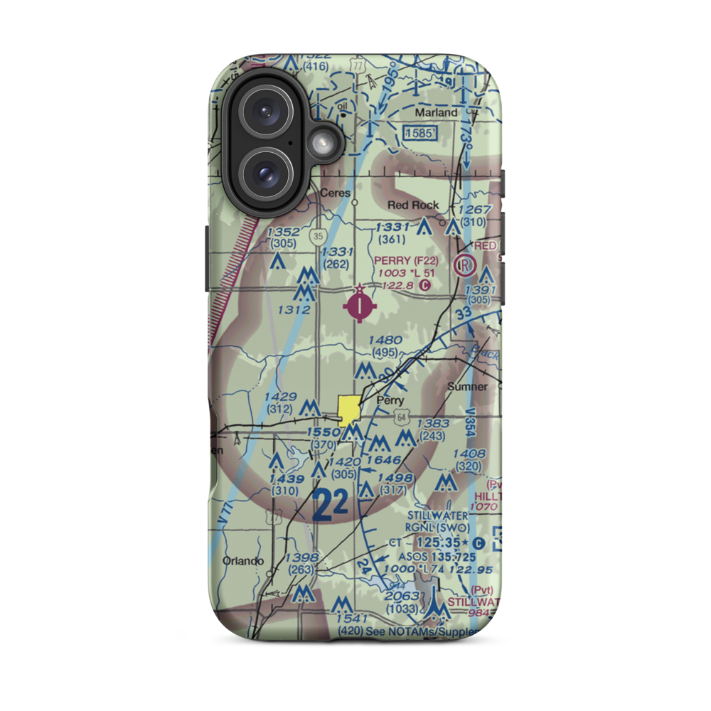 Jerome Airport (US-0115) VFR Sectional  Tough iPhone Case iPhone 16 Plus model shown