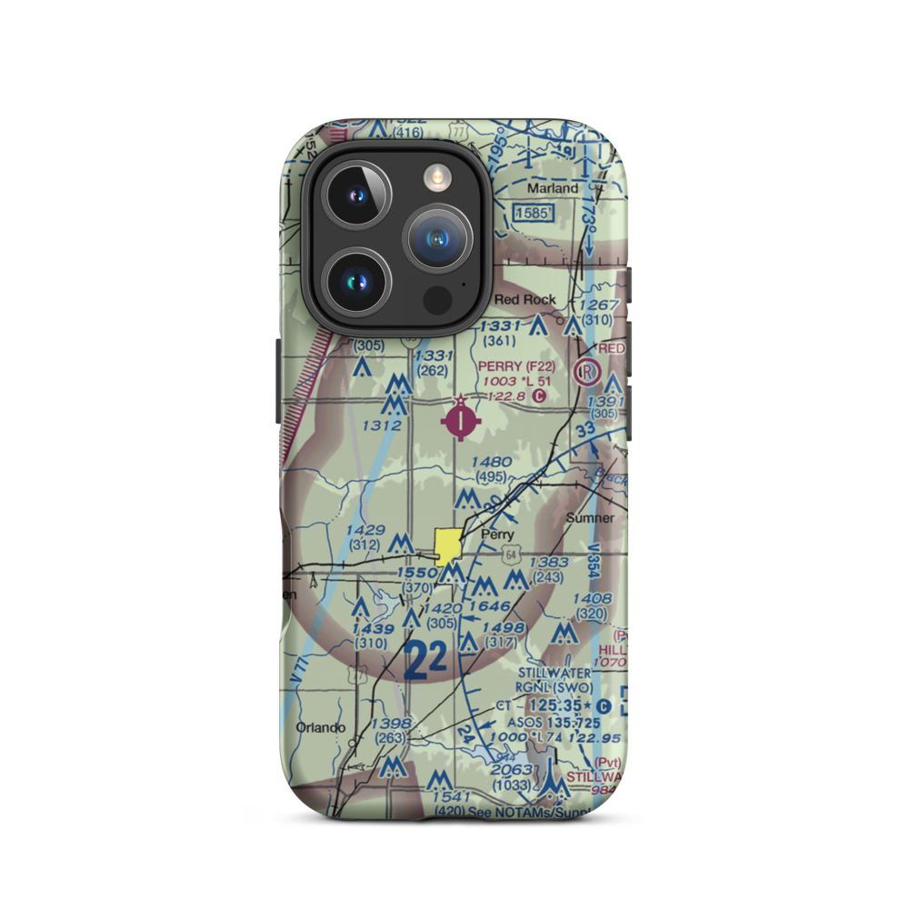Jerome Airport (US-0115) VFR Sectional  Tough iPhone Case iPhone 16 Pro model shown