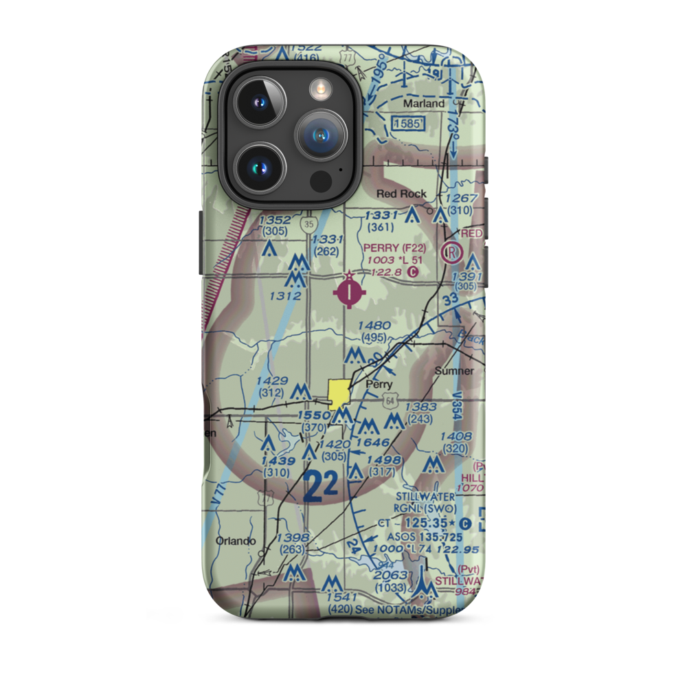 Jerome Airport (US-0115) VFR Sectional  Tough iPhone Case iPhone 16 Pro Max model shown