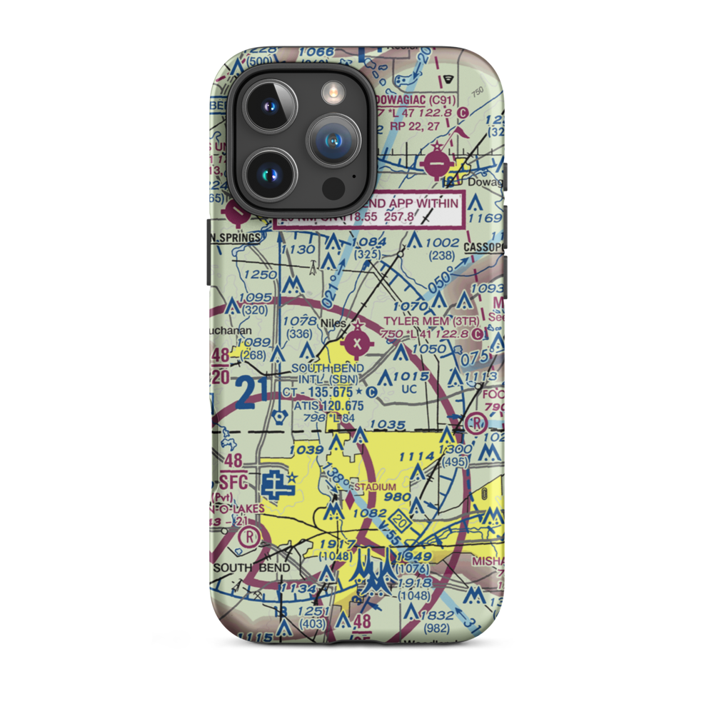 Jerry Tyler Memorial Airport (3TR) VFR Sectional  Tough iPhone Case iPhone 16 Pro Max model shown