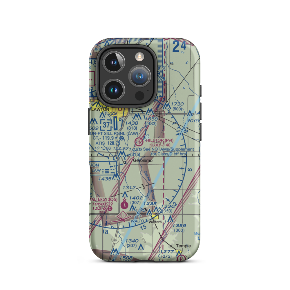Jerry-Wright Airfield (4OL3) VFR Sectional  Tough iPhone Case iPhone 16 Pro model shown