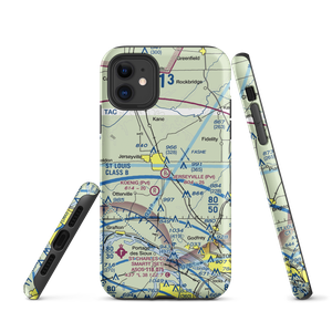 Jerseyville Aviation Inc Airport (0LL1) VFR Sectional  Tough iPhone Case