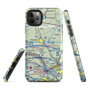 Jerseyville Aviation Inc Airport (0LL1) VFR Sectional  Tough iPhone Case