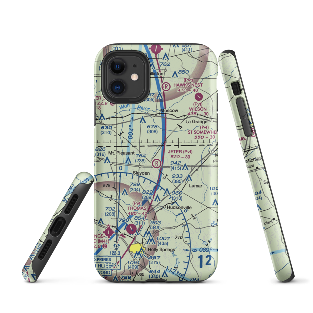 Jeter Field (4MS3) VFR Sectional  Tough iPhone Case iPhone 11 model shown
