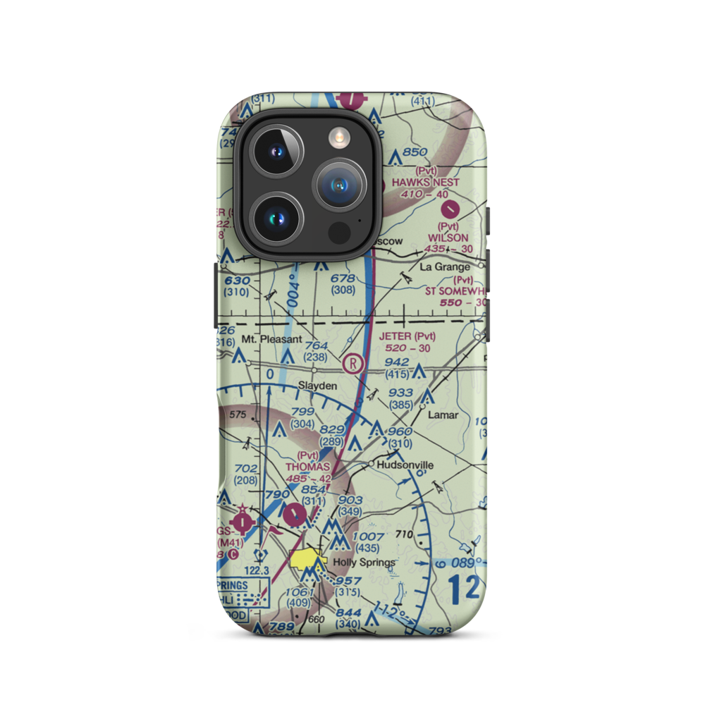 Jeter Field (4MS3) VFR Sectional  Tough iPhone Case iPhone 16 Pro model shown