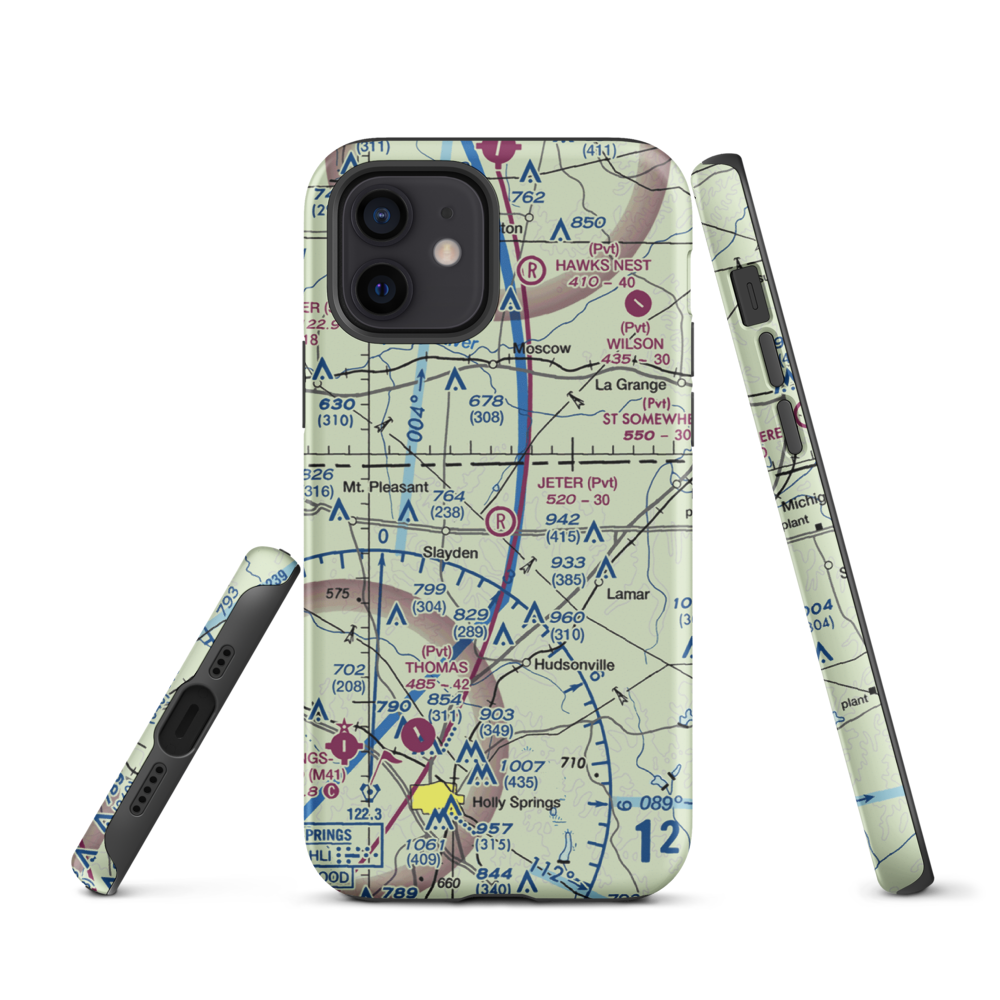 Jeter Field (4MS3) VFR Sectional  Tough iPhone Case iPhone 12 model shown