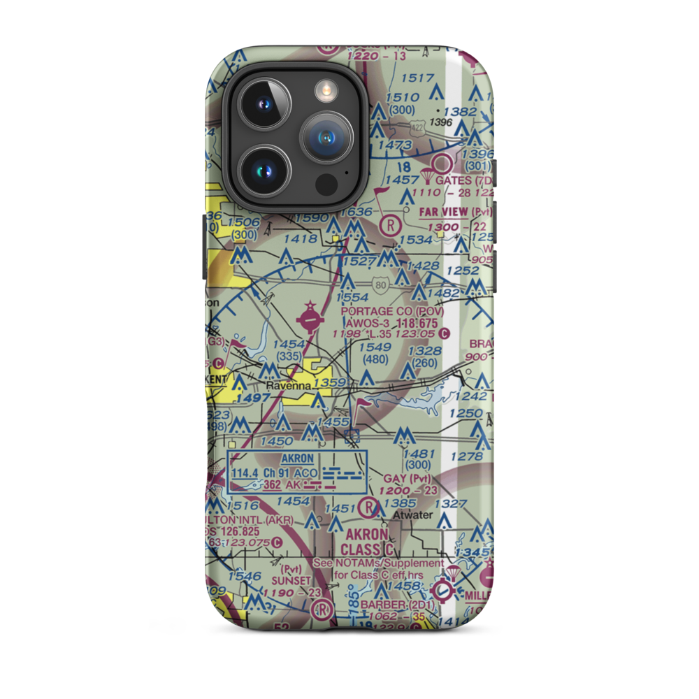 Jetway Airport (61OH) VFR Sectional  Tough iPhone Case iPhone 16 Pro Max model shown