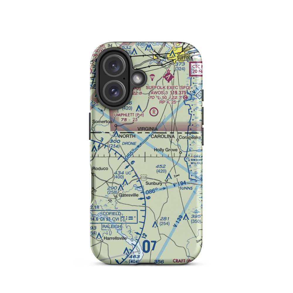 Jiles Field (9NC4) VFR Sectional  Tough iPhone Case iPhone 16 model shown