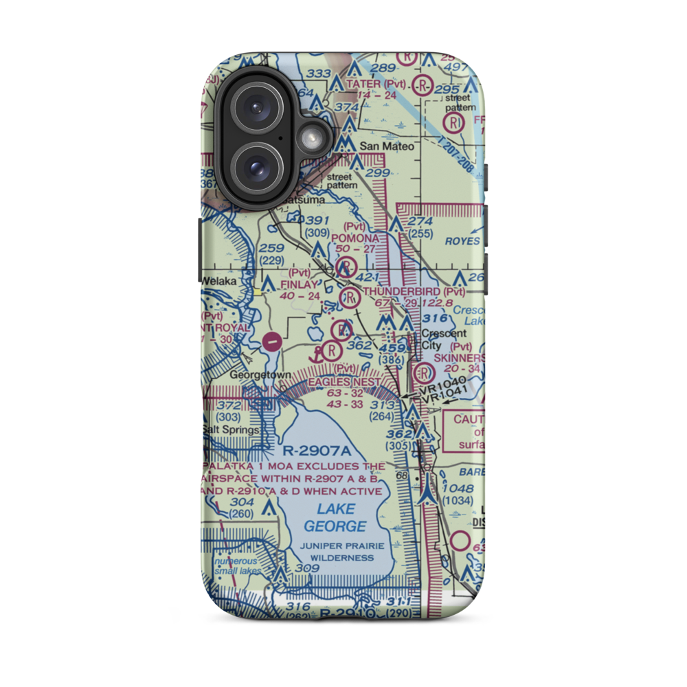 Jim Finlay Farm Airport (28FL) VFR Sectional  Tough iPhone Case iPhone 16 Plus model shown