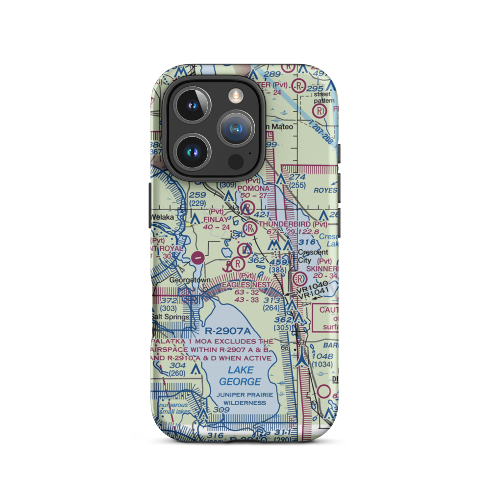 Jim Finlay Farm Airport (28FL) VFR Sectional  Tough iPhone Case iPhone 16 Pro model shown