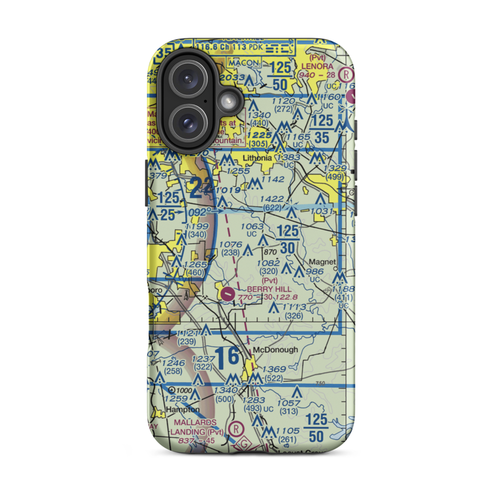 Jim's Private Airport (US-0086) VFR Sectional  Tough iPhone Case iPhone 16 Plus model shown