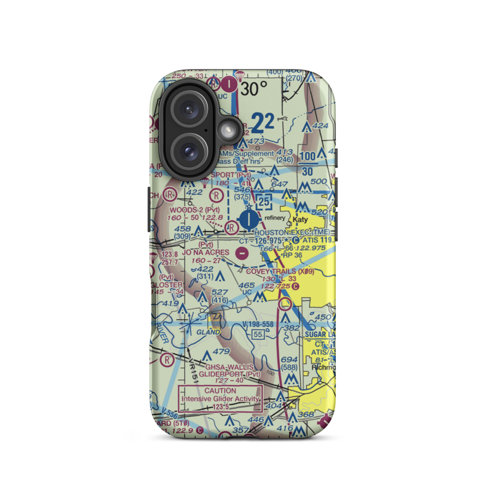 Jo Na Acres Airport (TA03) VFR Sectional  Tough iPhone Case iPhone 16 model shown