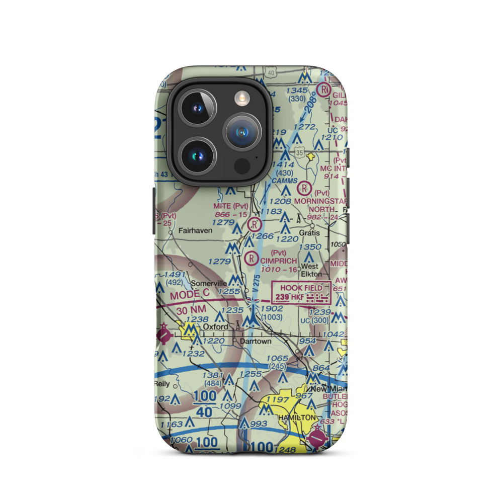 Joe Cimprich Airport (90OI) VFR Sectional  Tough iPhone Case iPhone 16 Pro model shown