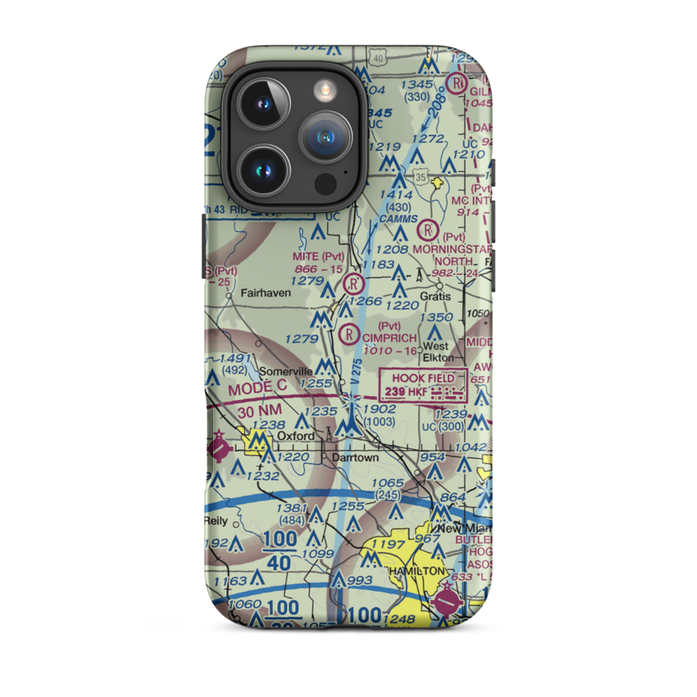Joe Cimprich Airport (90OI) VFR Sectional  Tough iPhone Case iPhone 16 Pro Max model shown