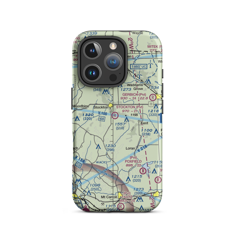John L Coppernoll Airport (4LL3) VFR Sectional  Tough iPhone Case iPhone 16 Pro model shown